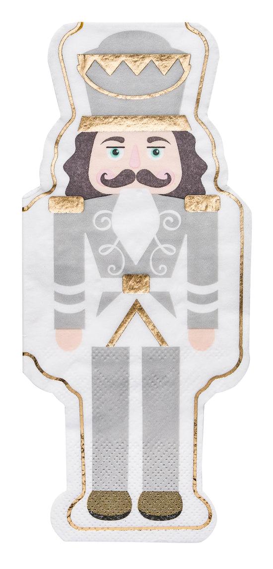 Gilded Nutcracker Die Cut Guest Towel