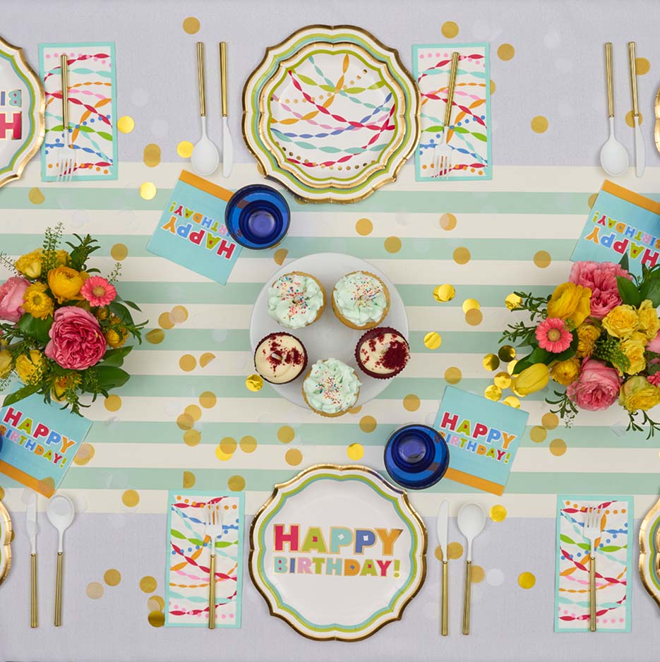 Bright Birthday Salad Plates