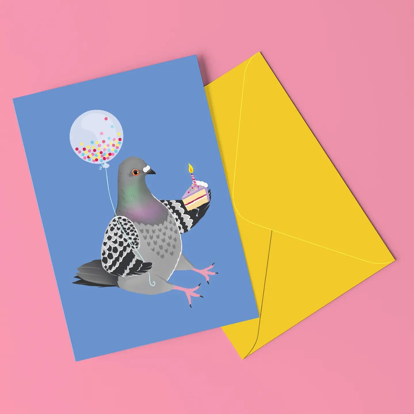 Party Pigeon Card with Stickers