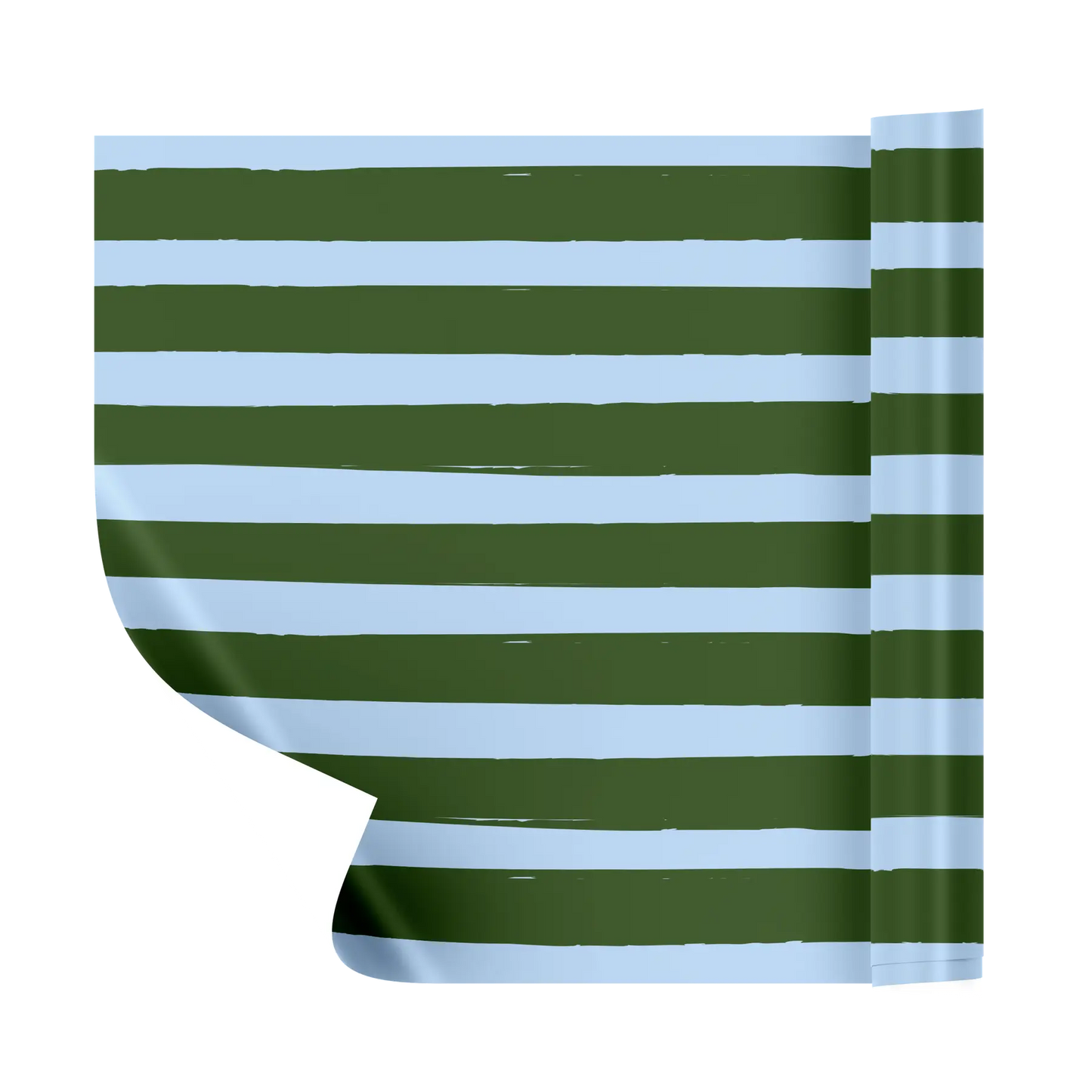 Blue & Green Stripe Table Runner