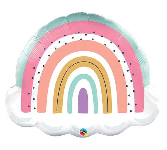 32" Boho Rainbow Mylar Balloon