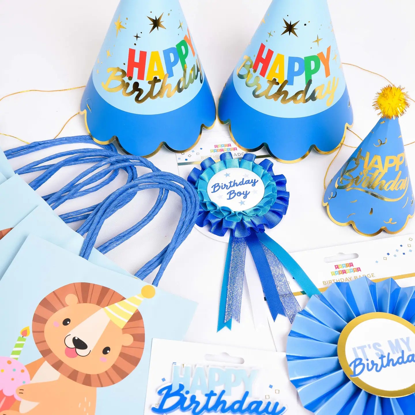 Blue It's My Birthday Paper Badge