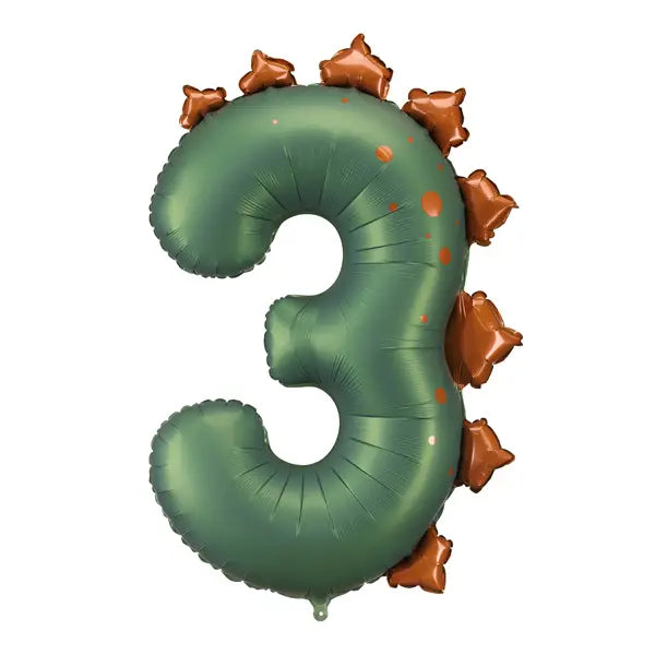 36" Dinosaur Number Mylar Balloons
