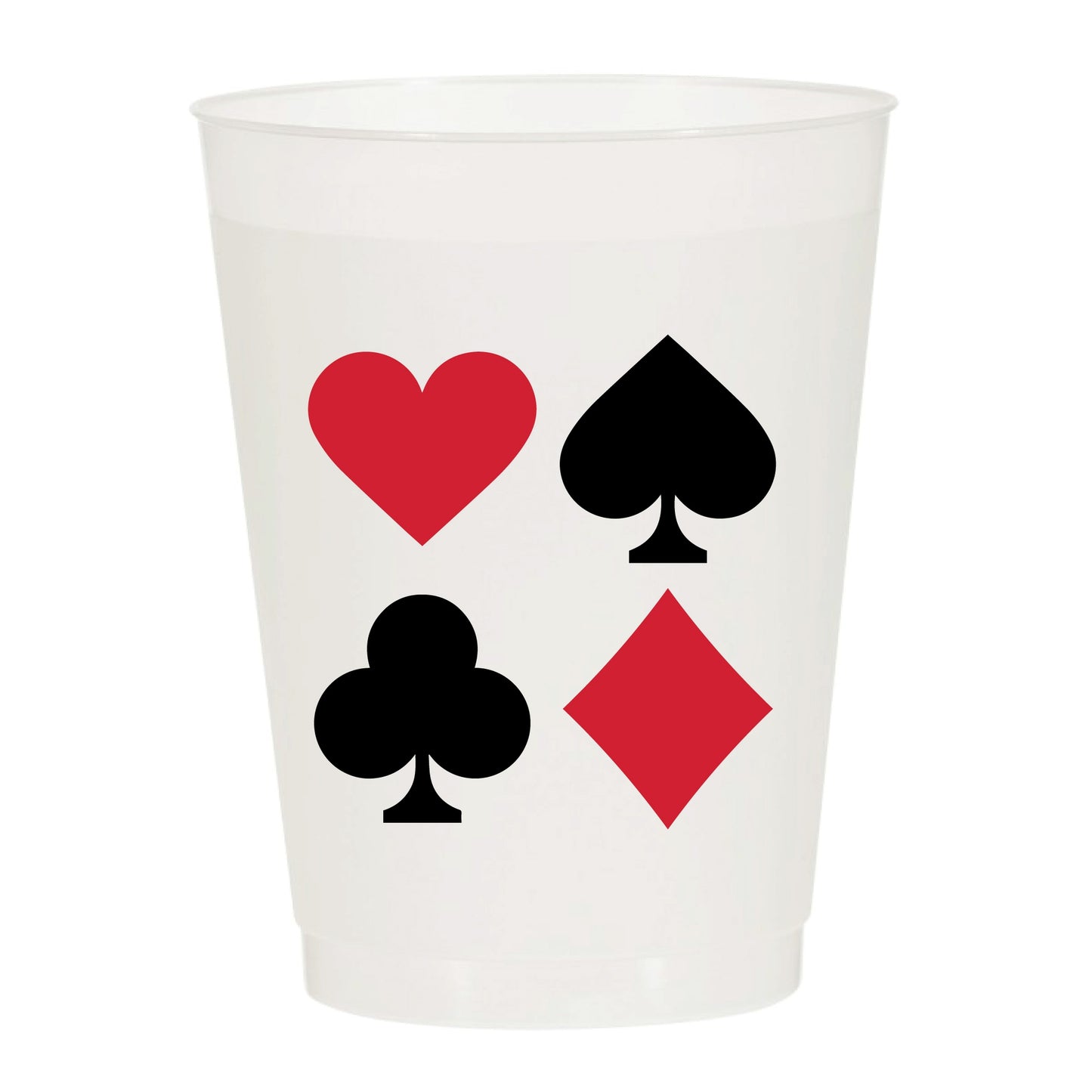 Playing Card Suits Frosted Cups