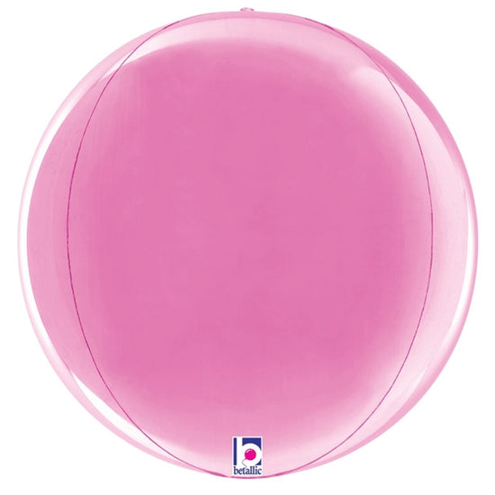 15" Fuchsia Orb Mylar Balloon