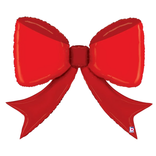 41" Red Bow Mylar Balloon