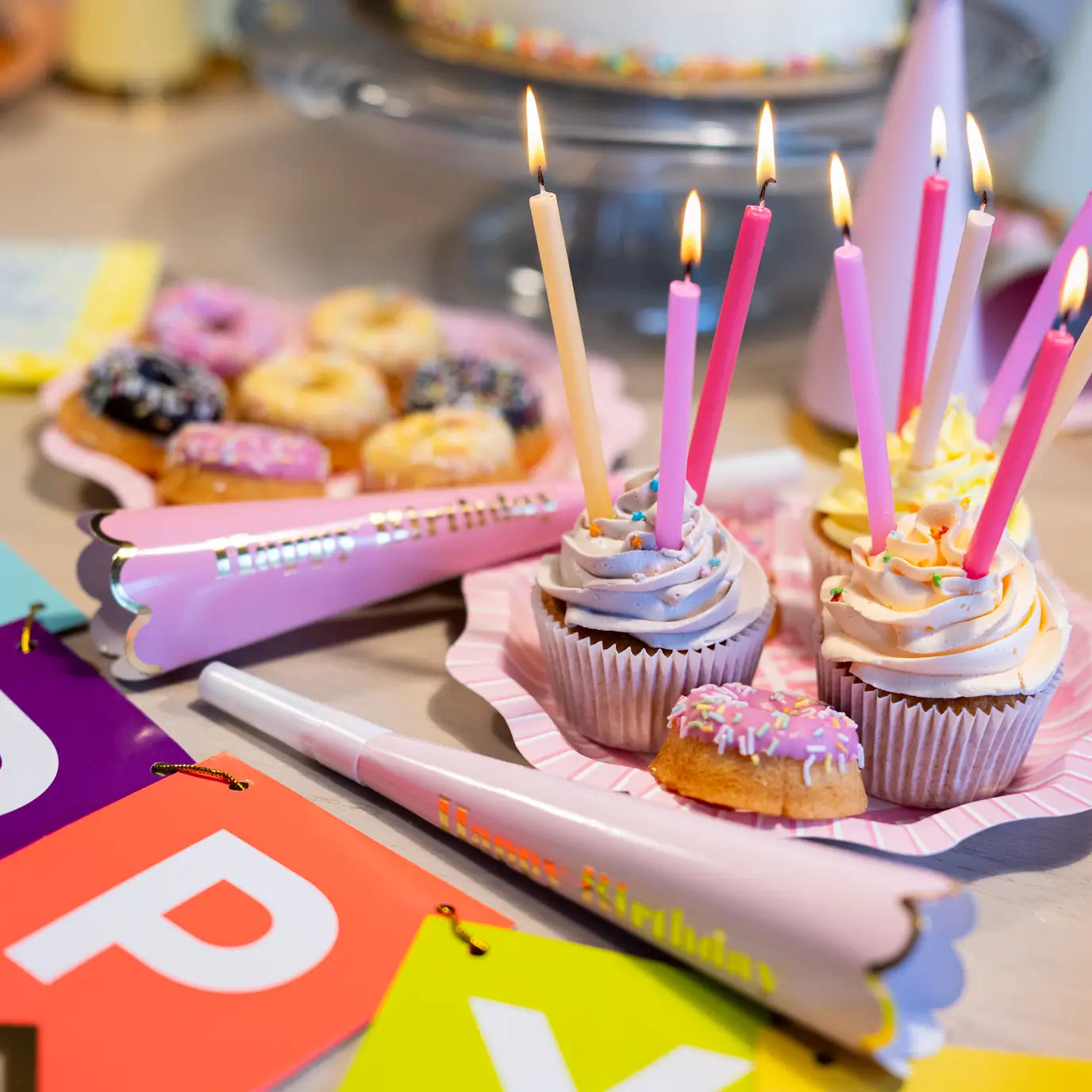 Pink Happy Birthday Tooters