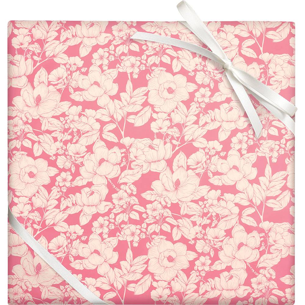 Two Toned Pink Floral Wrapping Paper