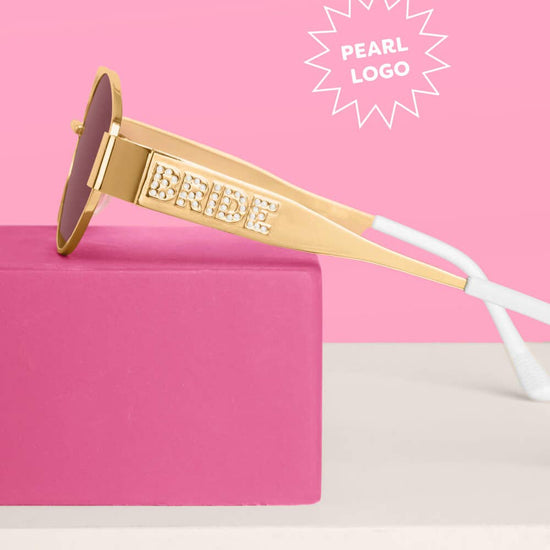 Golden Bride Sunglasses with Pearl Detail