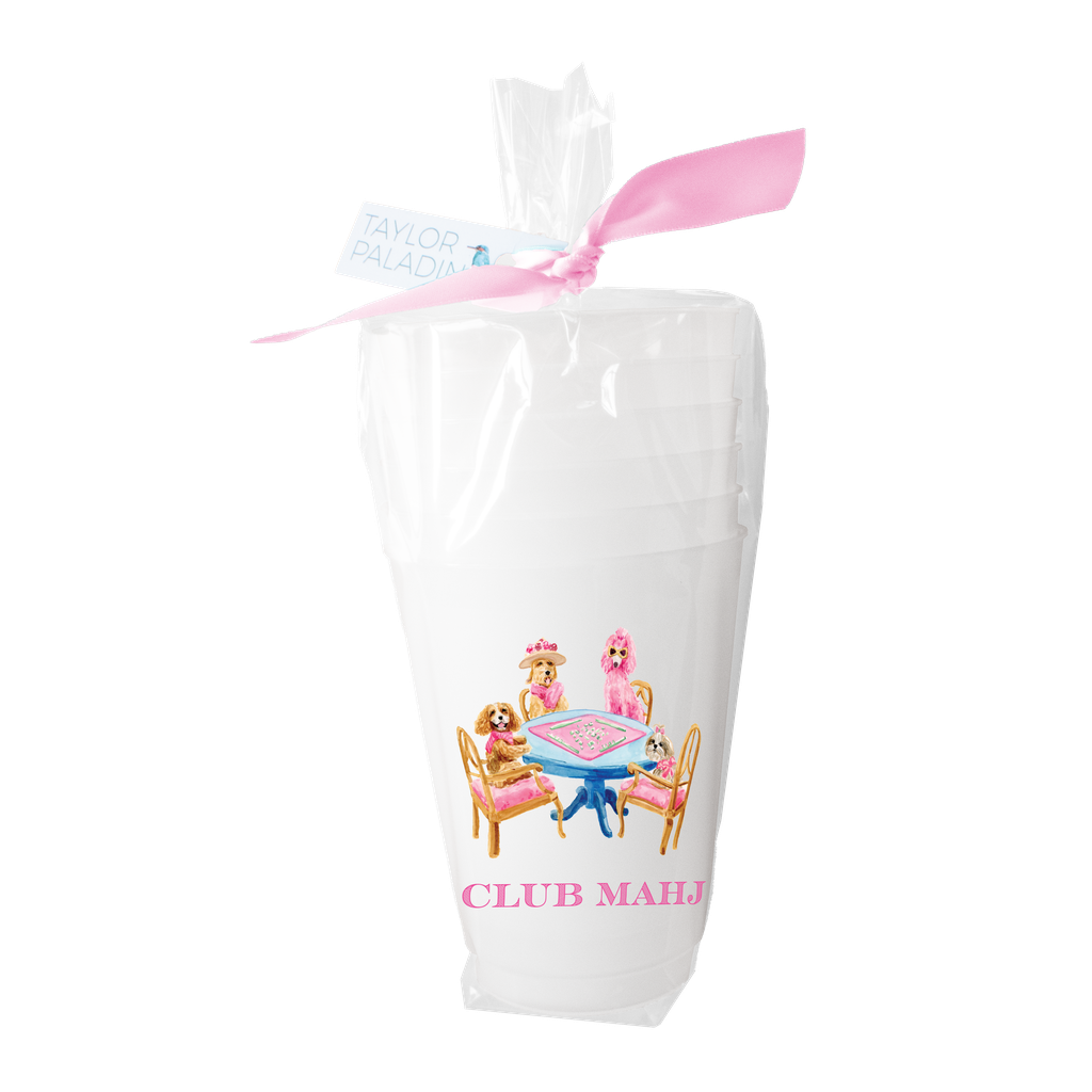 Mahjong Dogs Frosted Cups