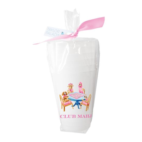 Mahjong Dogs Frosted Cups