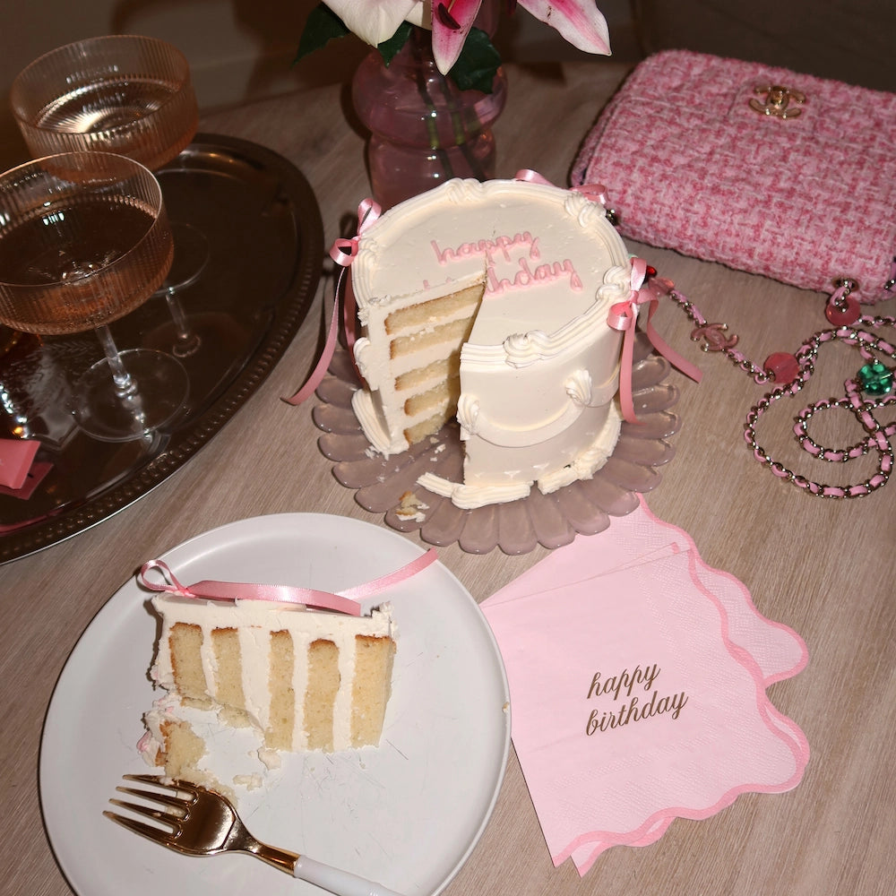 Pink & Gold Birthday Napkin