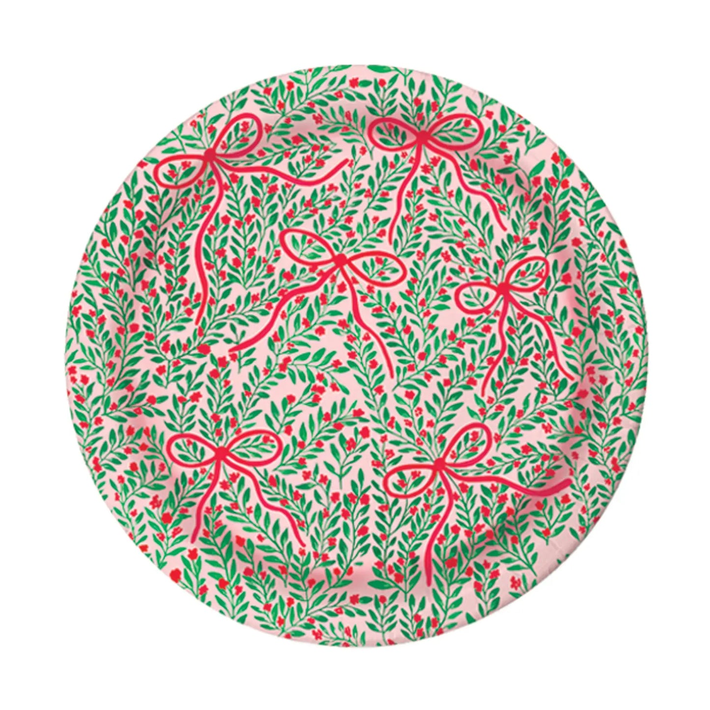 Holiday Bow Garden Dinner Plates