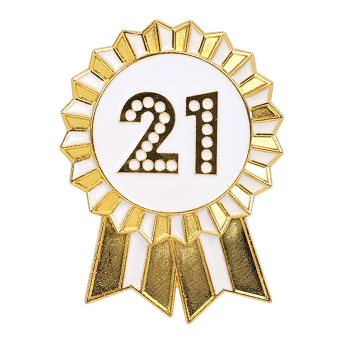 Milestone Birthdays Gold Enamel Pin