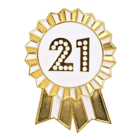 Milestone Birthdays Gold Enamel Pin