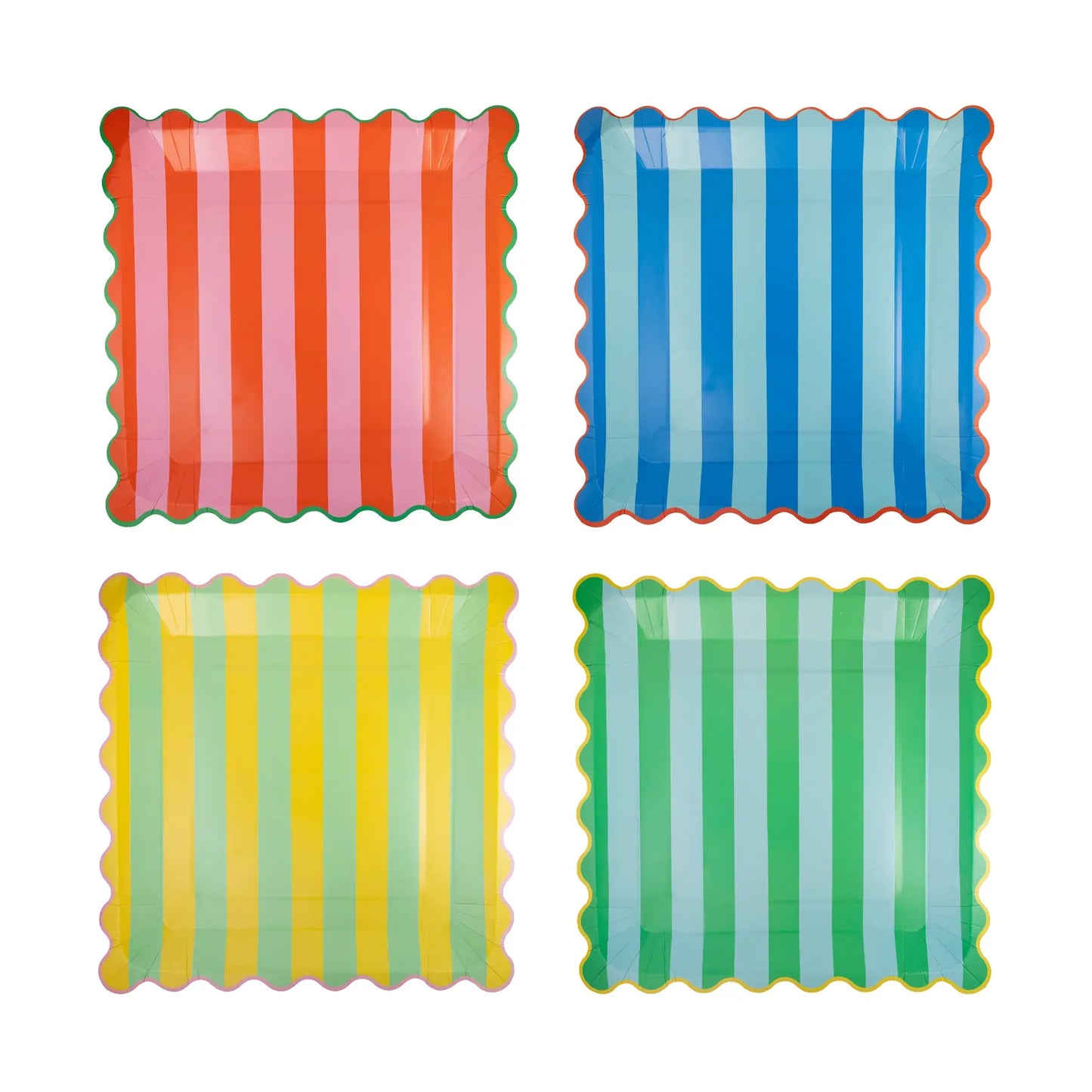 Bright Striped Dinner Plates
