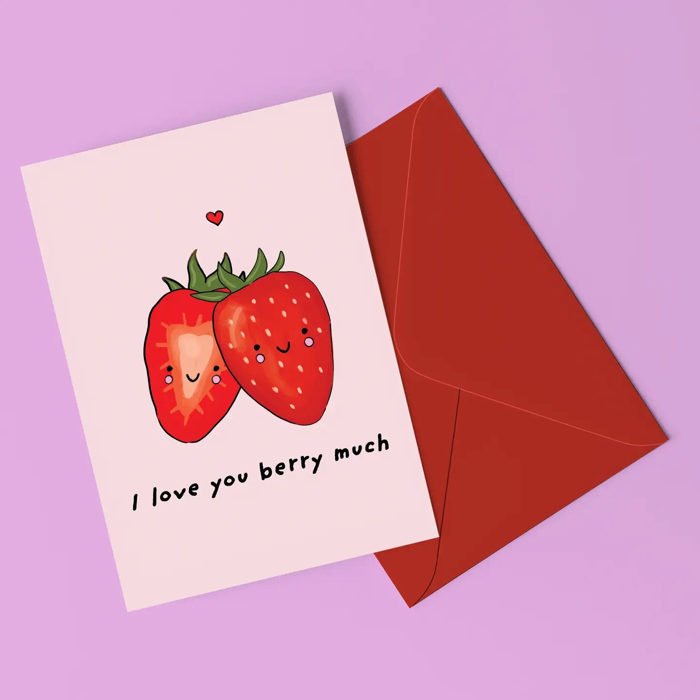 I Love You Berry Much Card with Stickers