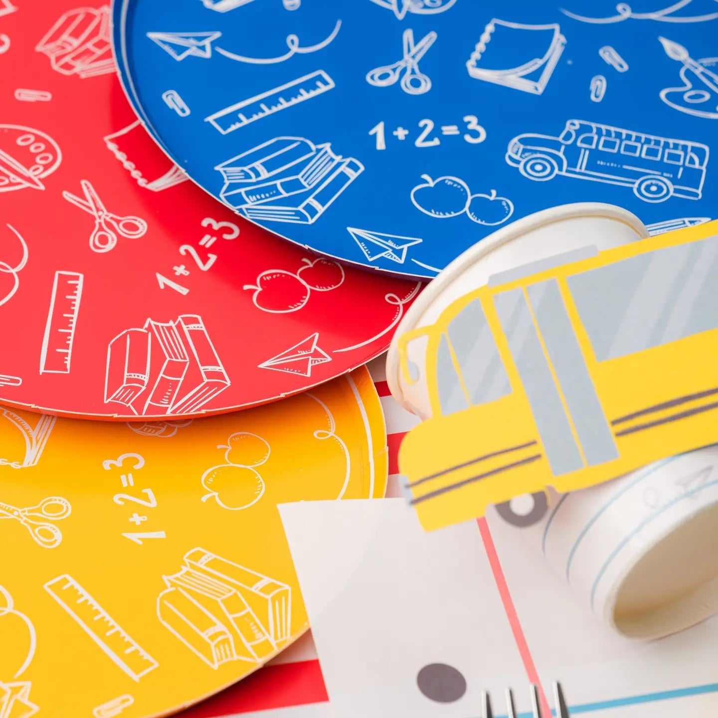 School Days Icon Dessert Plates