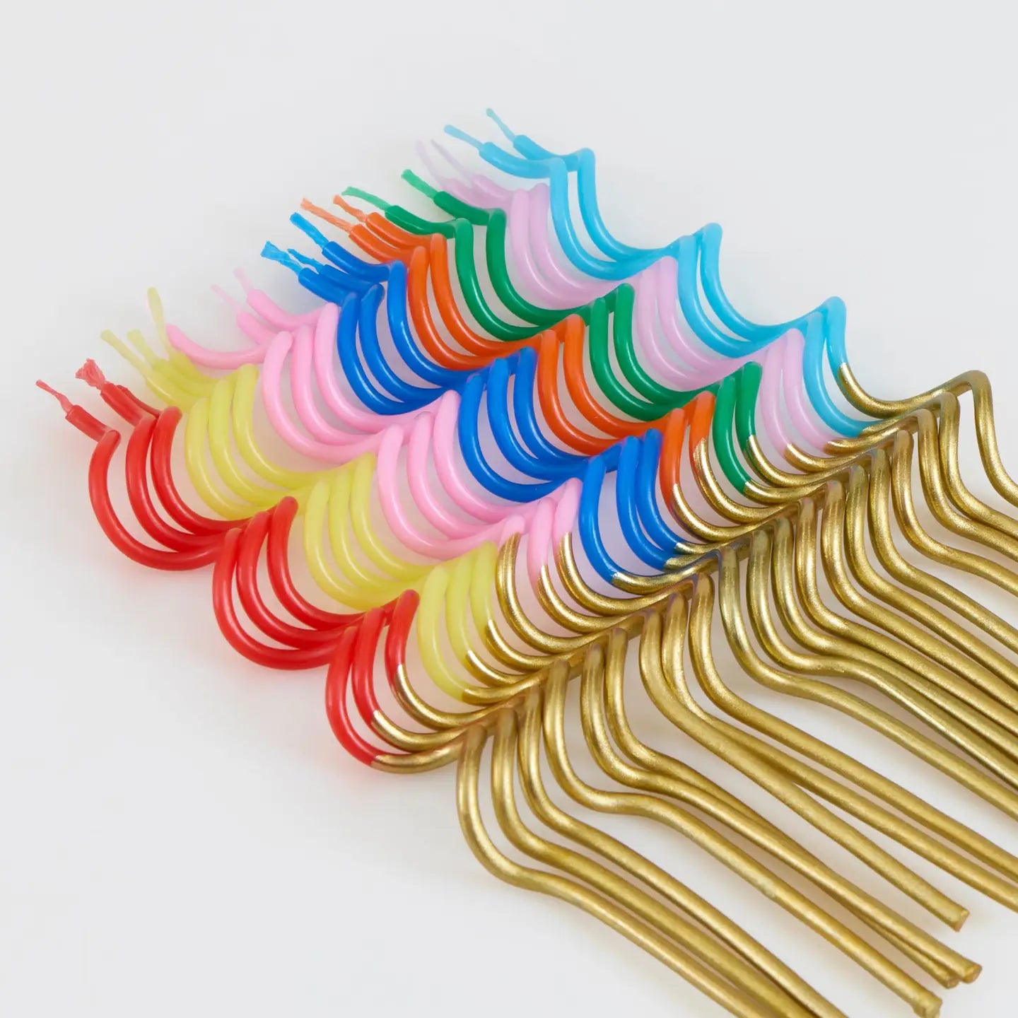 Gold Dipped Swirly Bright Candles