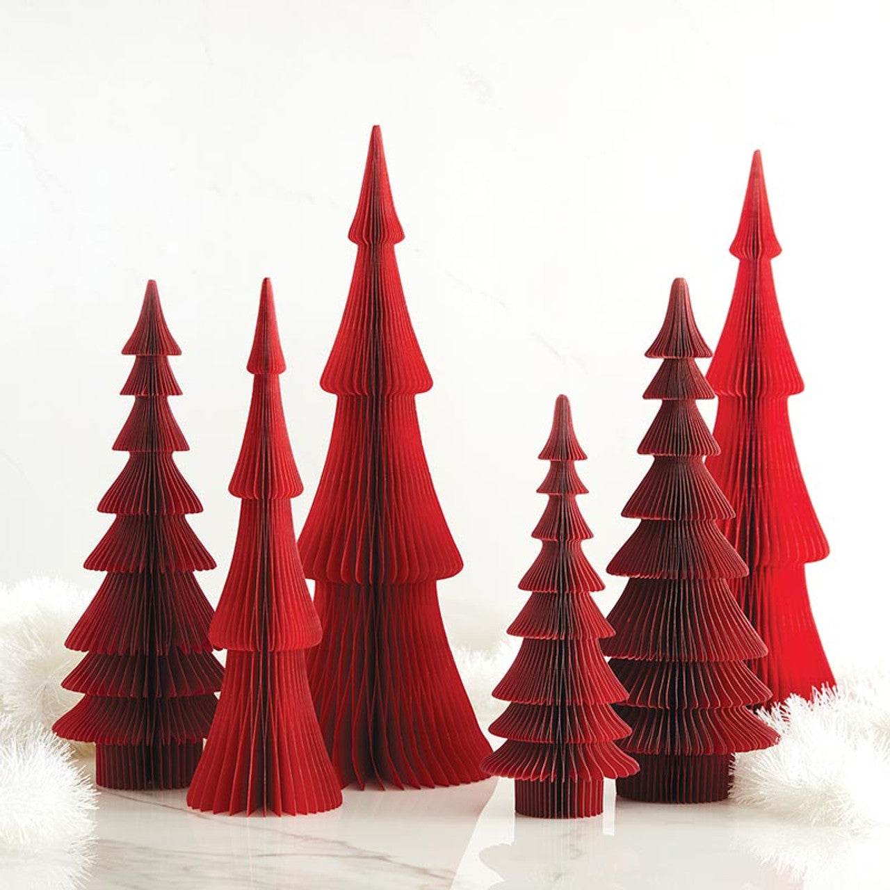 18" Deep Red Siberian Fir Paper Tree