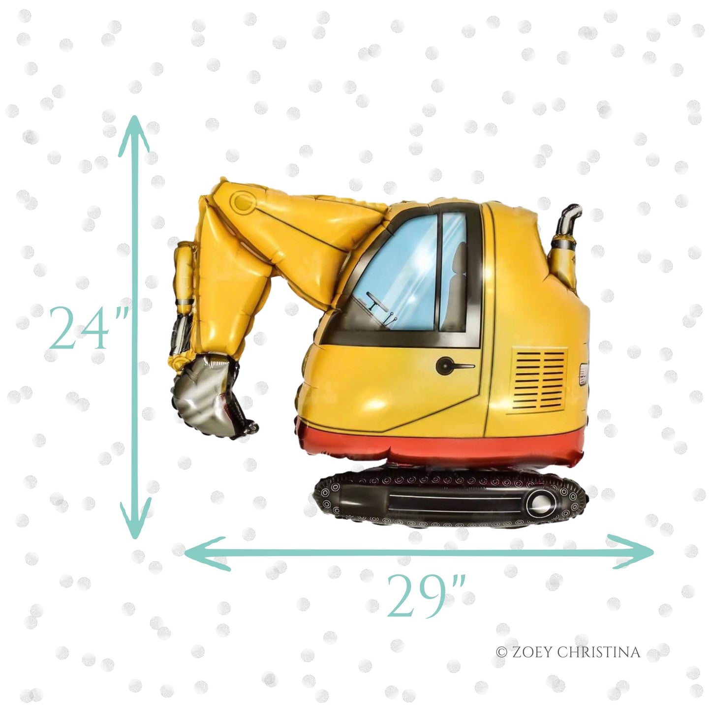 29" Excavator Construction Mylar