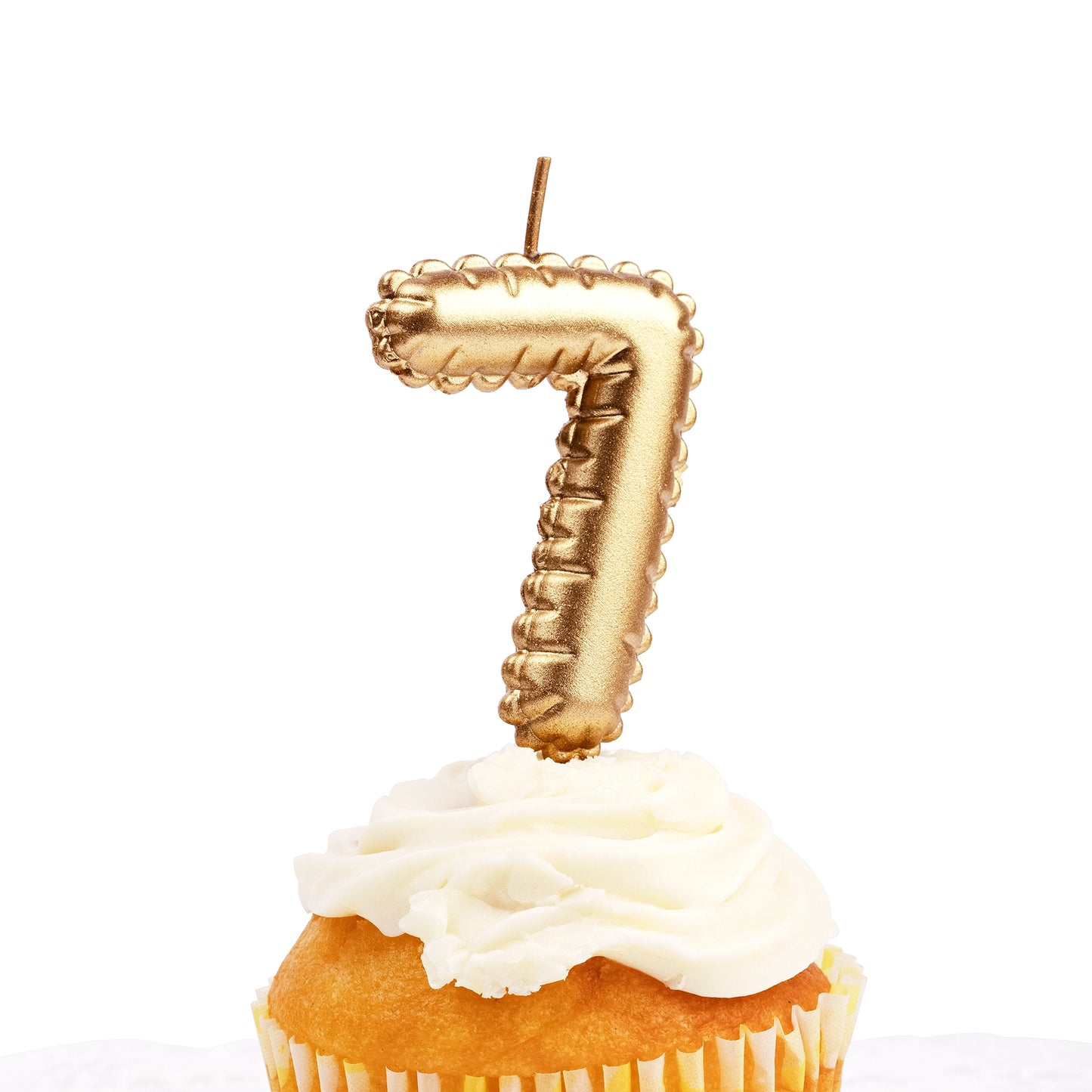 Gold Foil Balloon Number Candles
