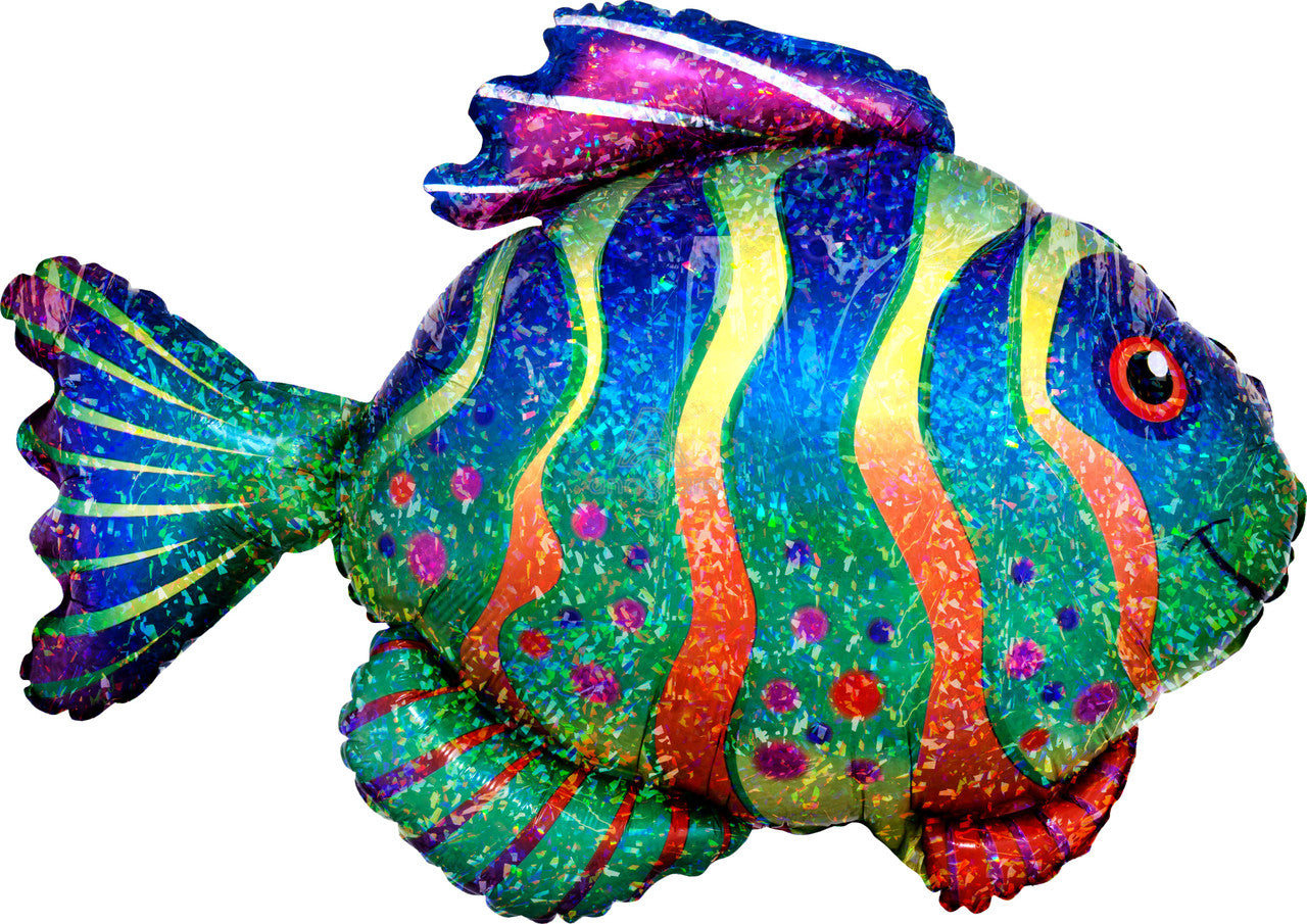 33" Colorful Fish Mylar