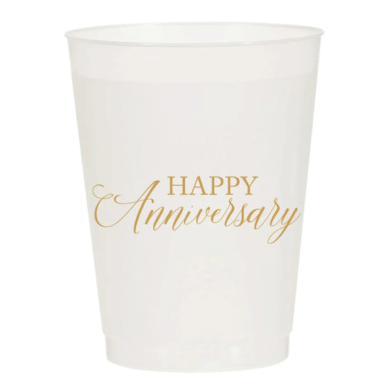 Happy Anniversary Frosted Cups