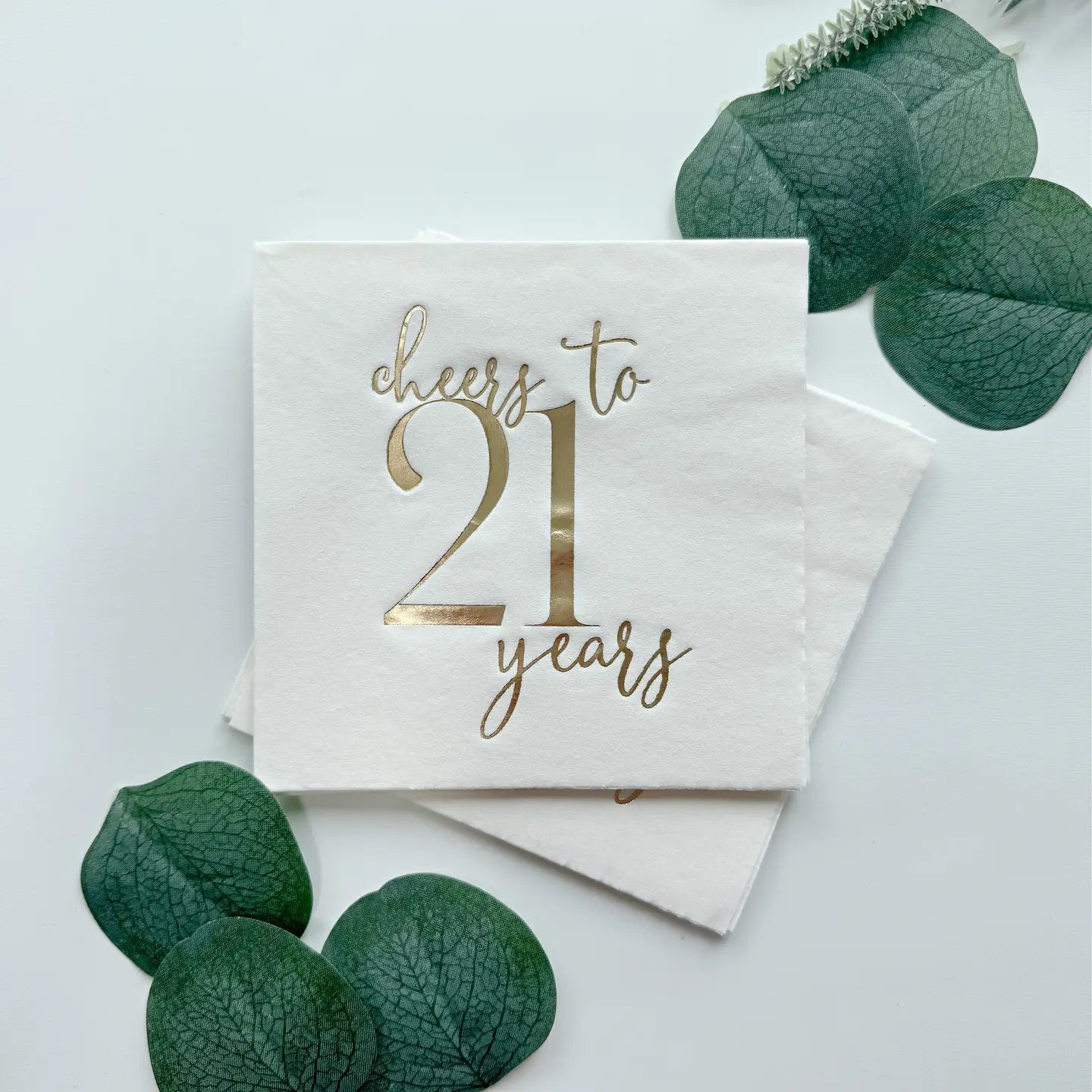 Cheers to 21 Years Napkins