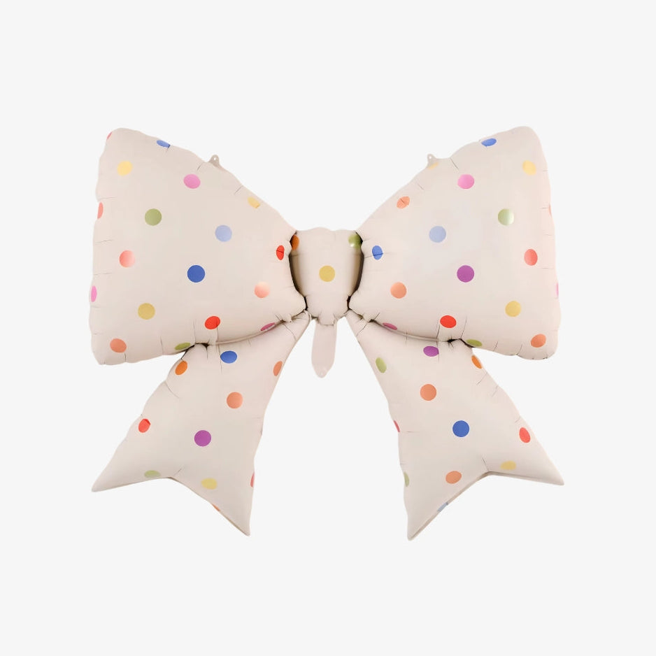 38" Colorful Polka Dot Bow Mylar