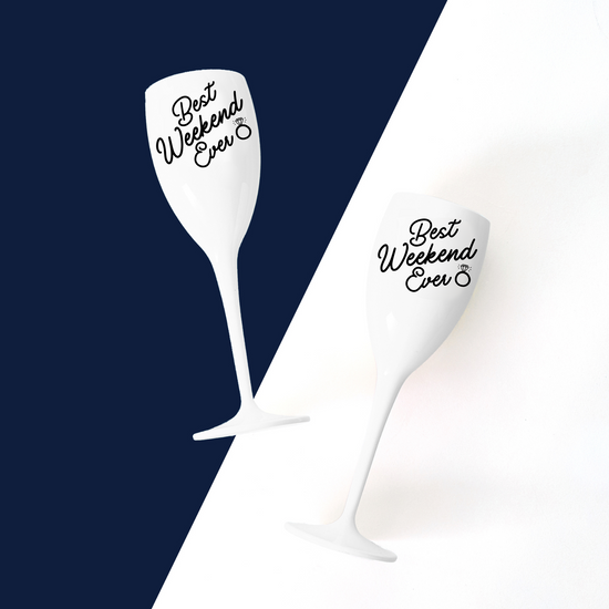 Best Weekend Ever Champagne Flute