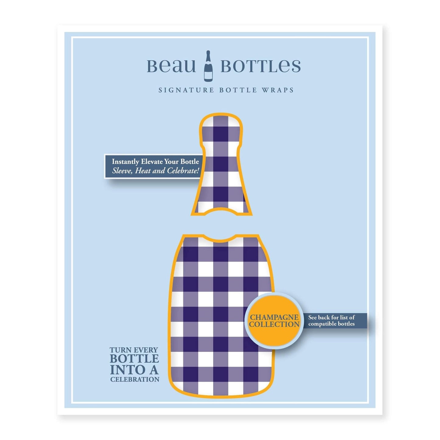 Beau Bottles Purple Gingham - Veuve Edition