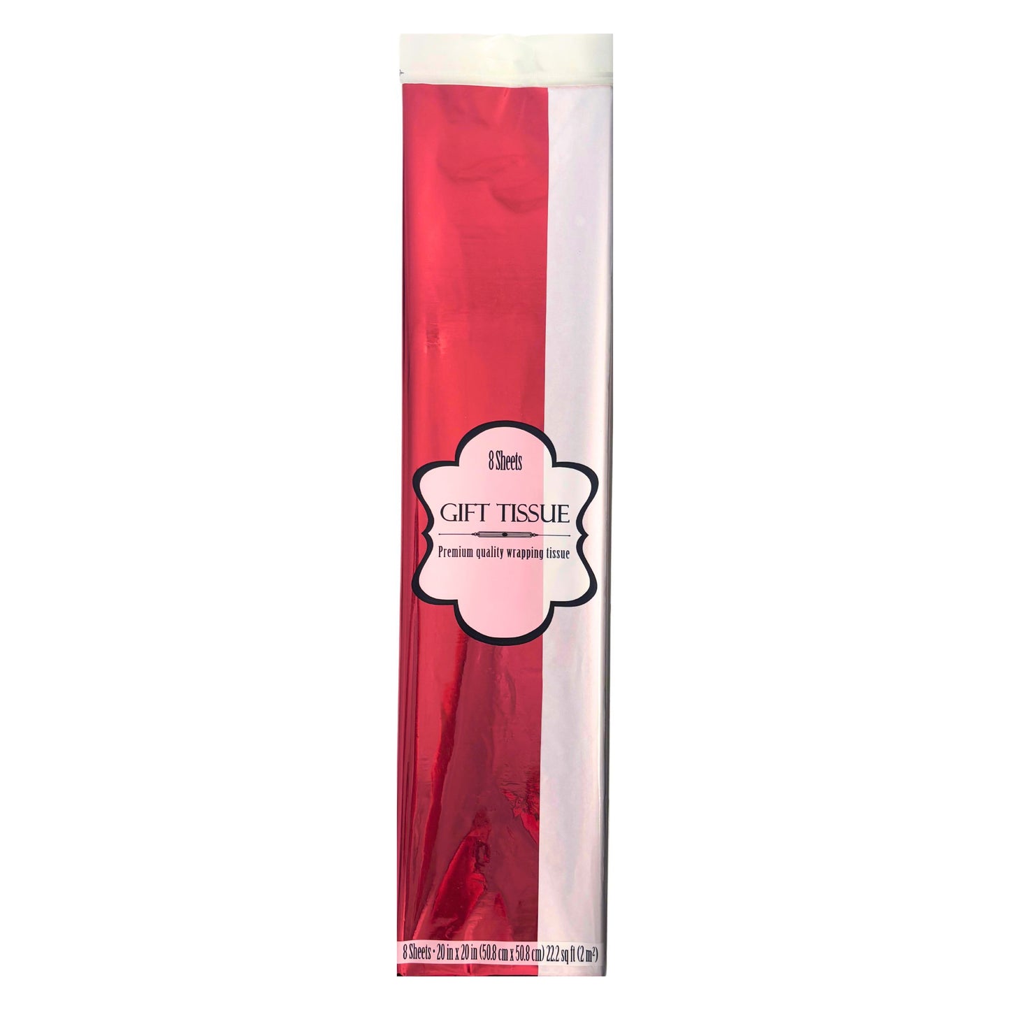 Red and White Mylar Tissue Paper