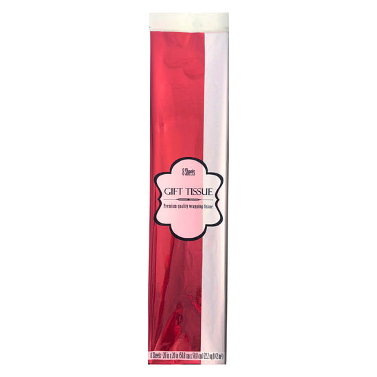 Red and White Mylar Tissue Paper