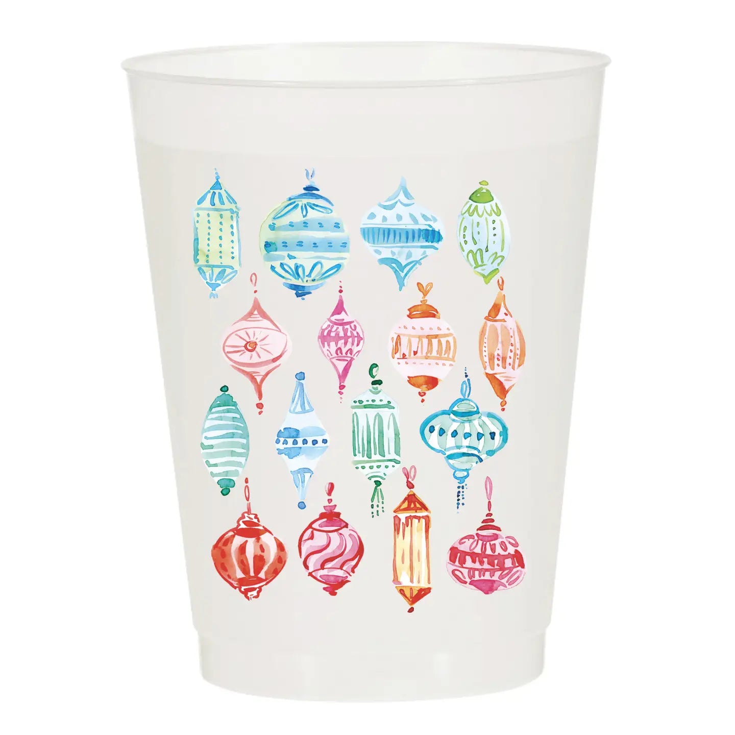 Christmas Ornaments Frosted Cups