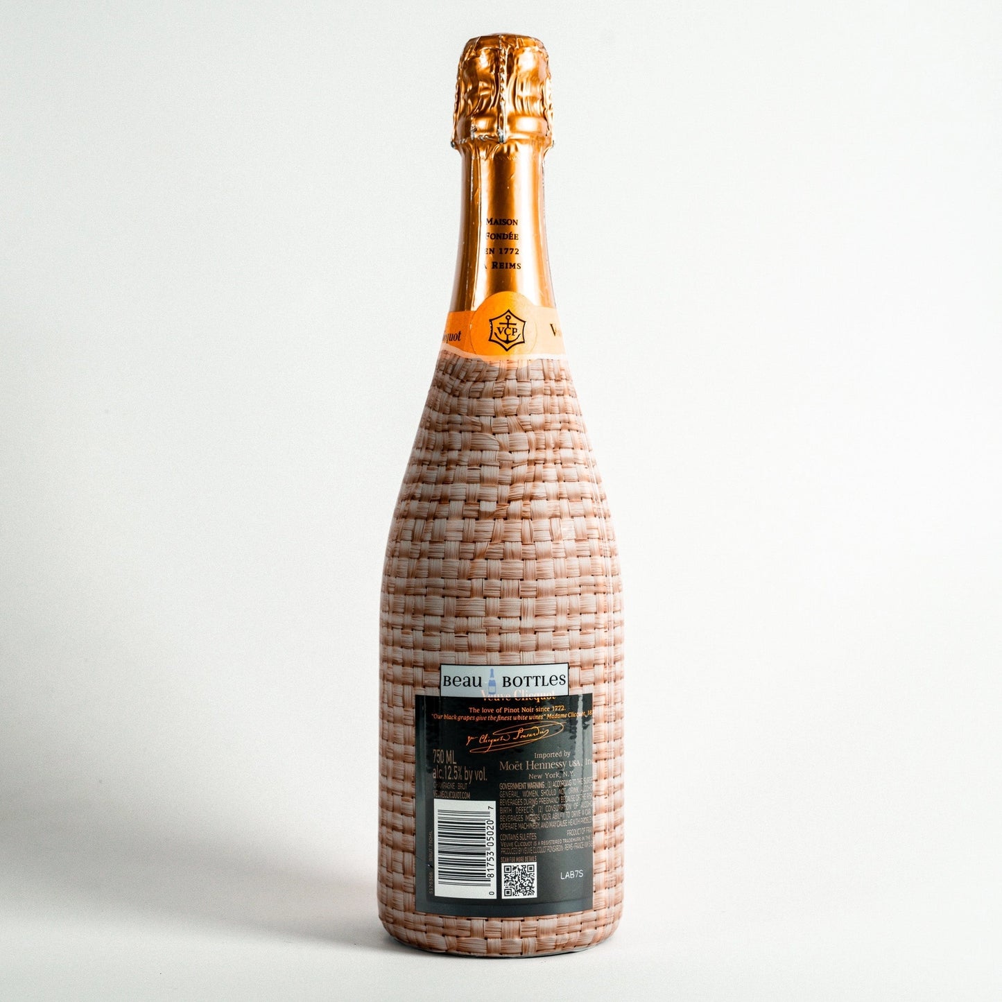 Beau Bottles Honey Rattan Weave - Veuve Edition