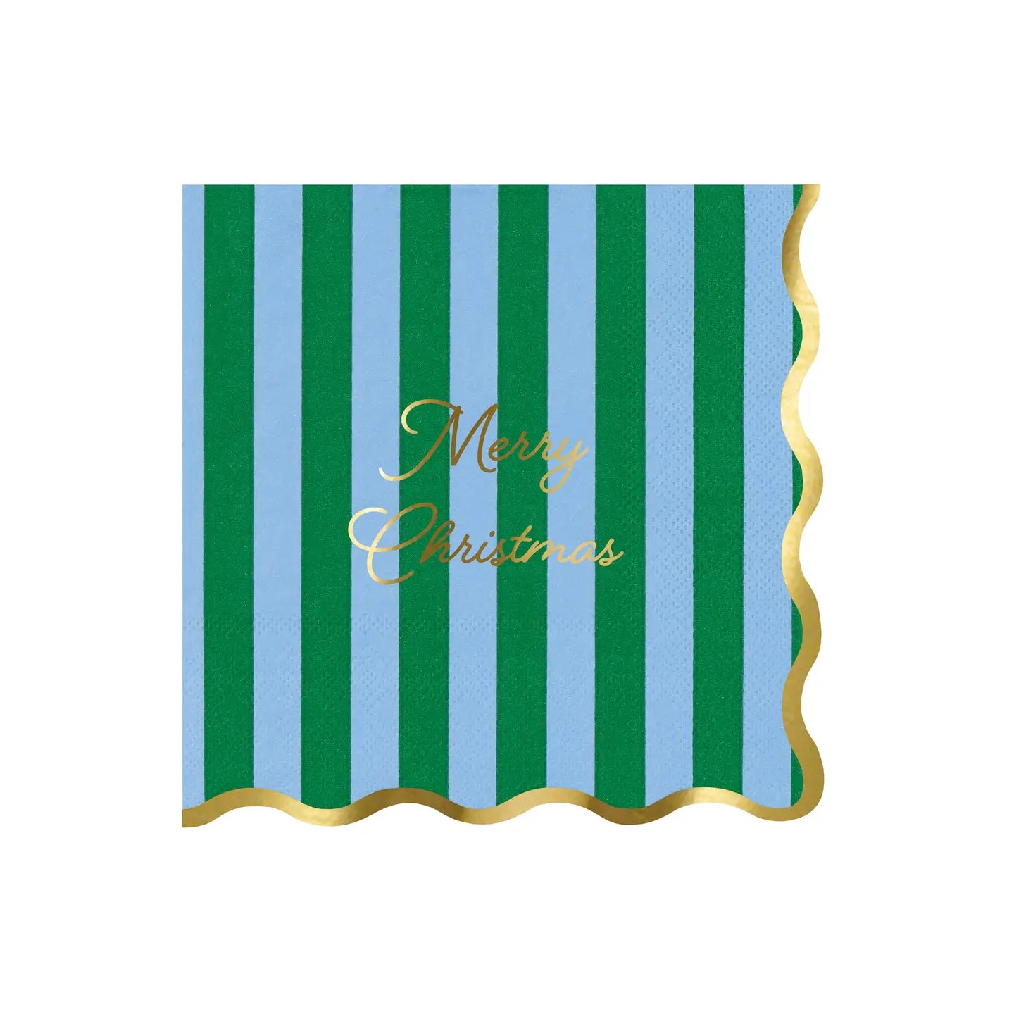 Striped Merry Christmas Large Napkins