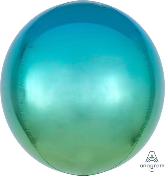 16" Blue & Green Ombre Orbz