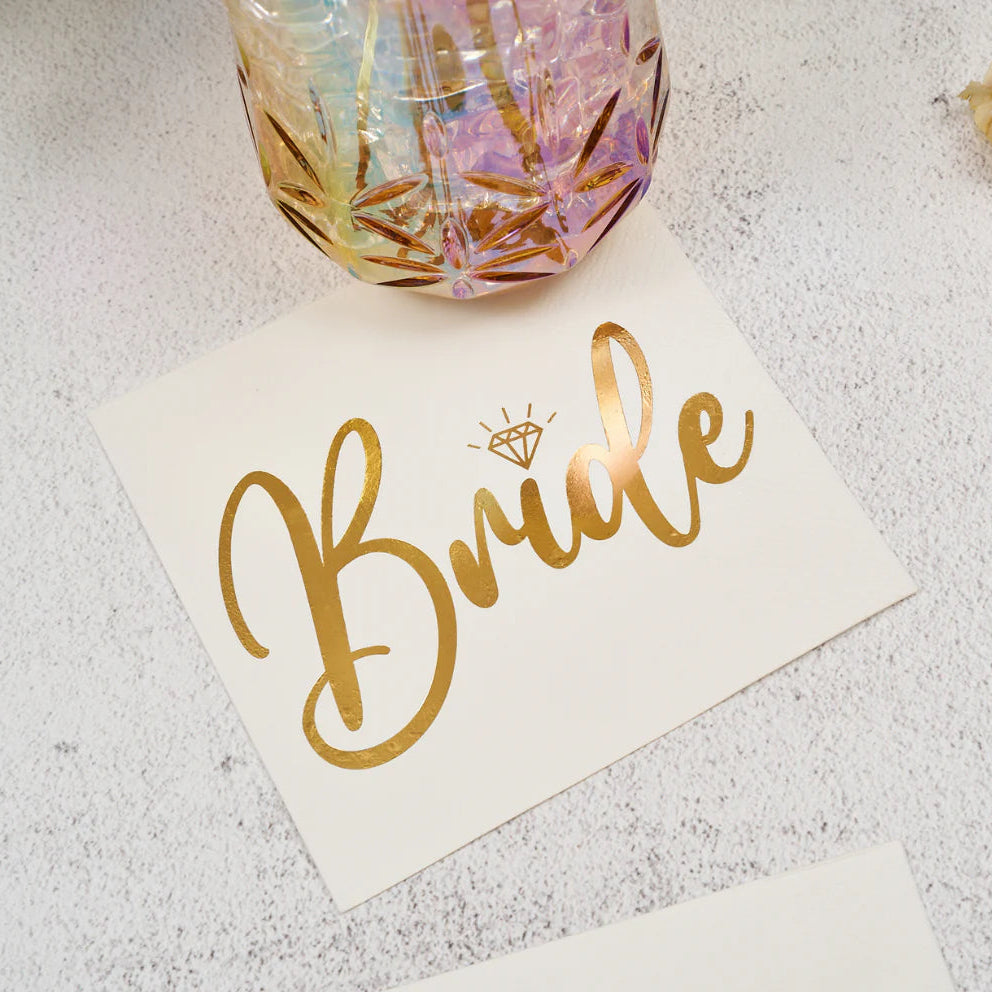 Bride Gold Foil Cocktail Napkins