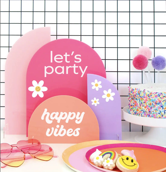 Acrylic Decor Stands - Customizable party signs