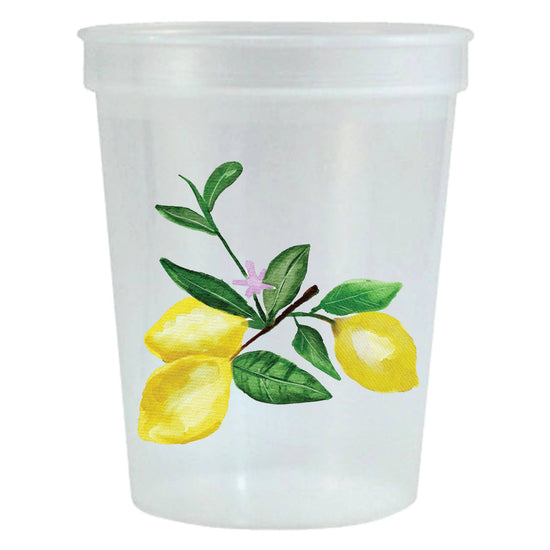 Lemon Branch Summer Citrus Stadium Cups