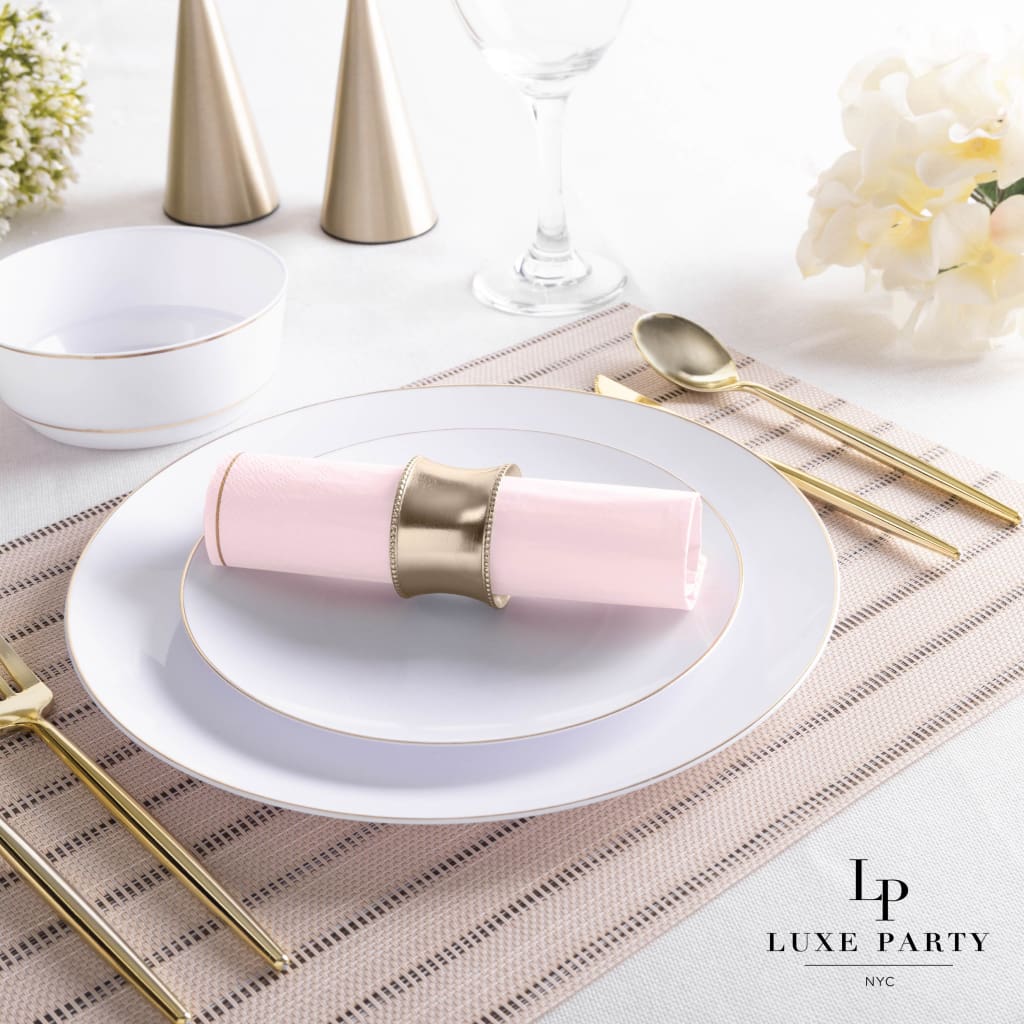 Blush Pink and Gold Lunch Napkin