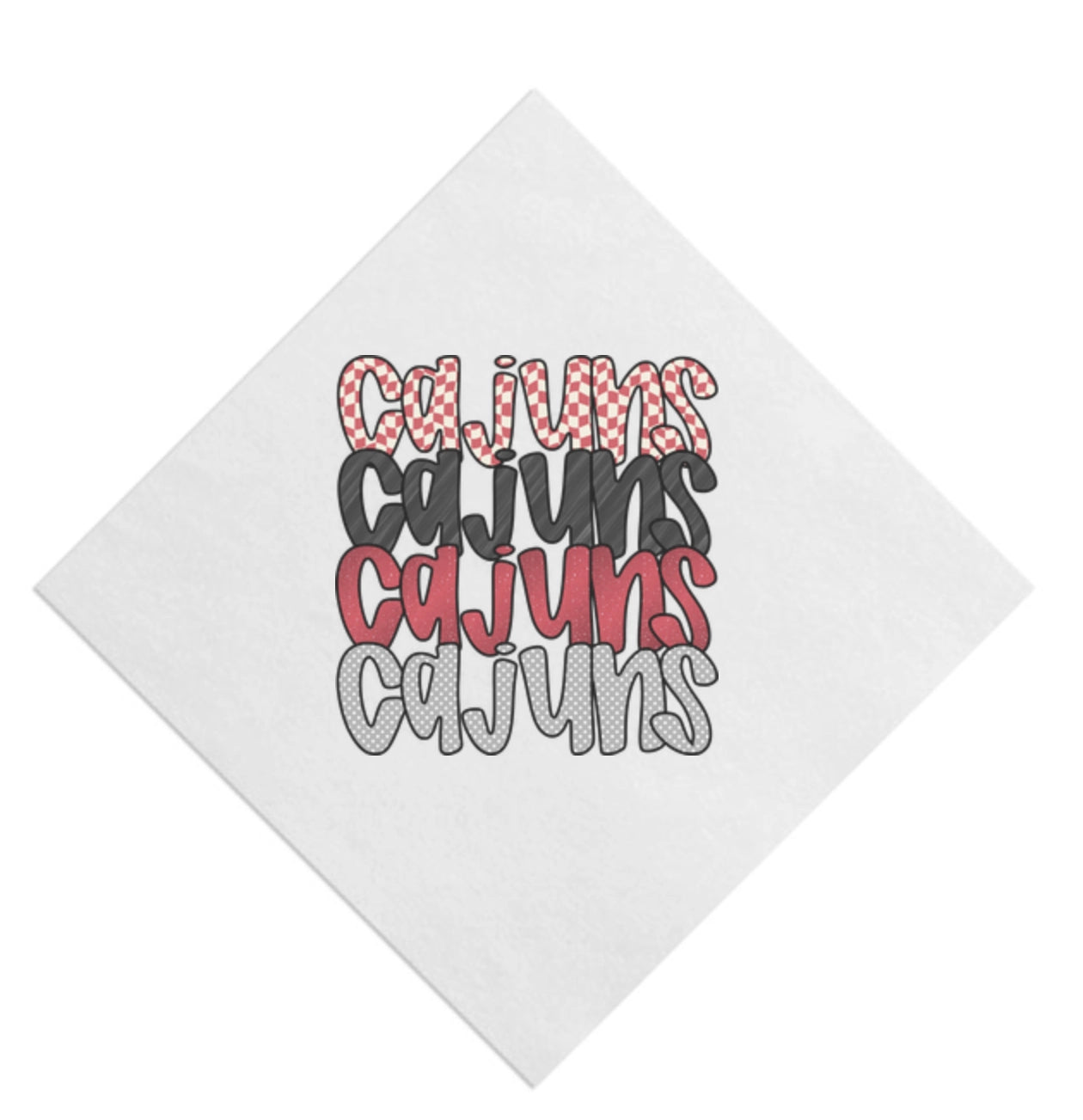 Cajuns Stacked Cocktail Napkin