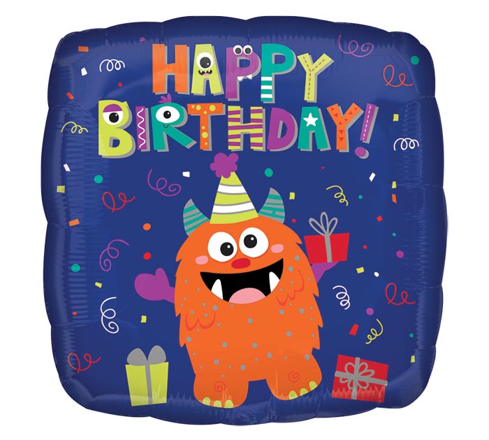 18" Monster Birthday Mylar