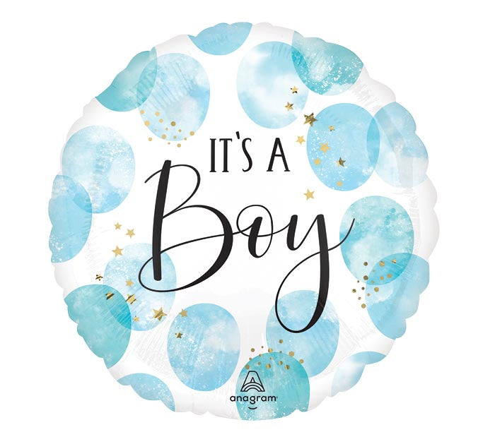 17" Watercolor It's a Boy Balloon