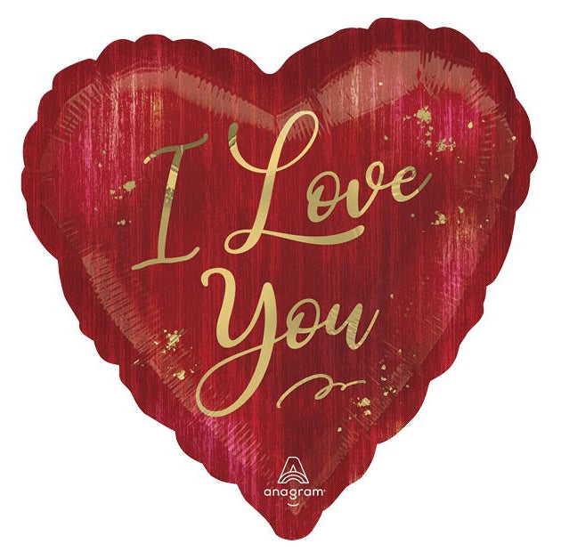 17" I Love You Rouge Heart Mylar