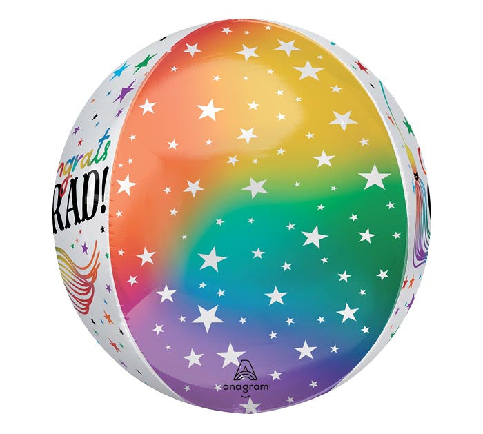 16" Rainbow Grad Orbz Mylar