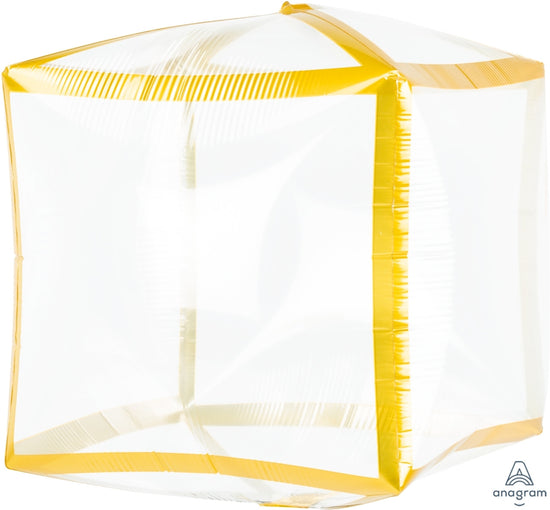 15" Cubez Clear Gold Trim