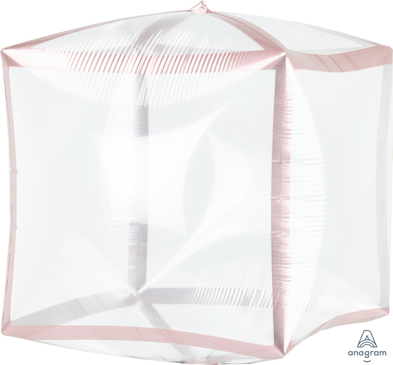 15" Cubez Clear Rose Gold Trim