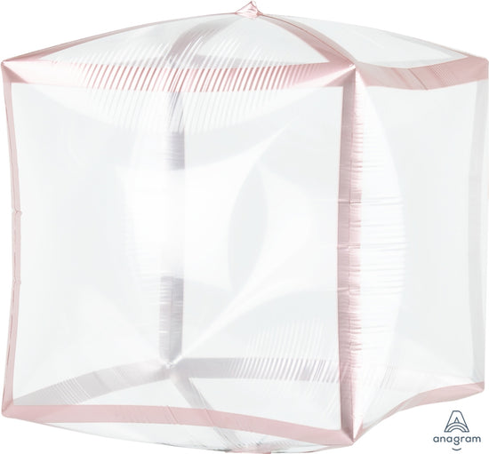 15" Cubez Clear Rose Gold Trim